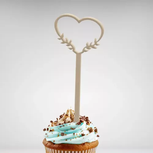 Cake topper cœur décoré pour la décoration des gâteaux