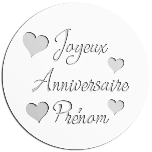 Pochoir Anniversaire Prénom Personnalisé pour la pâtisserie, la cuisine