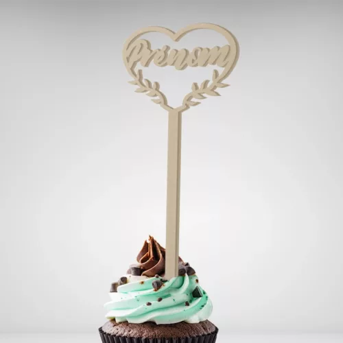 Cake Topper Cœur Prénom à petit prix pour la décoration de vos gâteaux