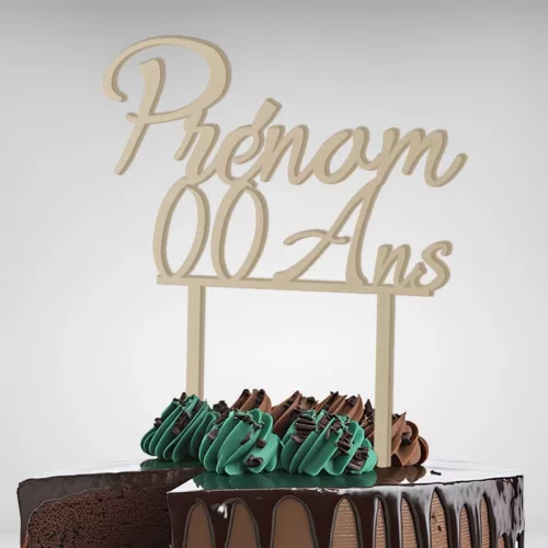 Avec ce Cake Topper Anniversaire Prénom et Age vous pourrez personnaliser vos gâteaux