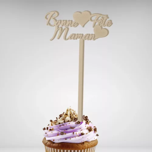 Sublimez la fête des mères avec mon ﻿ Cake Topper Bonne Fête Maman! Un ajout élégant pour célébrer cette journée spéciale.