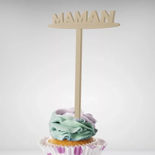 Sublimez la fête des mères avec mon ﻿ Cake Topper Maman! Un ajout élégant pour célébrer cette journée spéciale.