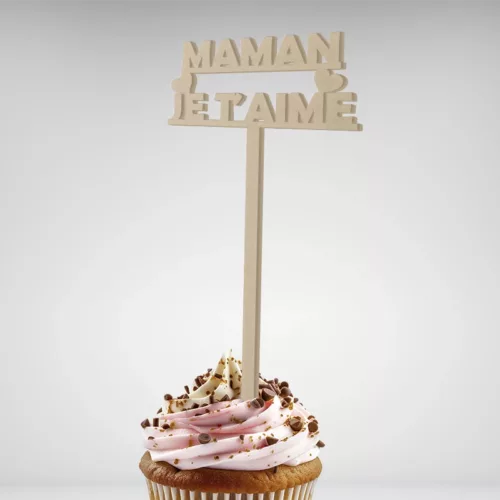 Sublimez la fête des mères avec mon ﻿ Cake Topper Maman Je t'aime! Un ajout élégant pour célébrer cette journée spéciale.