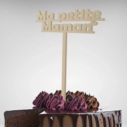 Sublimez la fête des mères avec mon ﻿ Cake Topper Ma petite maman! Un ajout élégant pour célébrer cette journée spéciale.