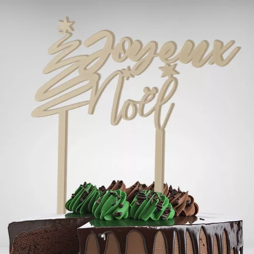 Sublimez vos gâteaux de Noël avec mon cake topper exclusif Joyeux Noël Sapin!