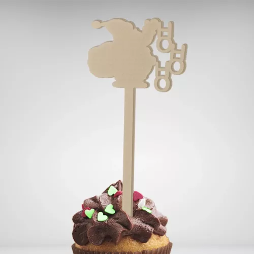 Cake Topper Père Noël spécial Noël, parfait pour sublimer vos gâteaux de fête.