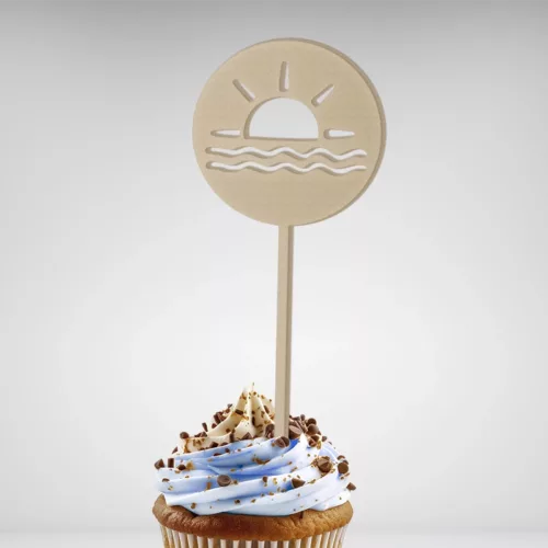 Délices en herbe vous propose à la vente ce Cake Topper Coucher de Soleil