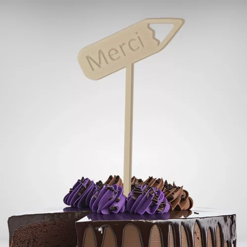 Cake Topper Crayon Merci sur le thème de l'école, parfaits pour offrir à la maîtresse en fin d'année scolaire.