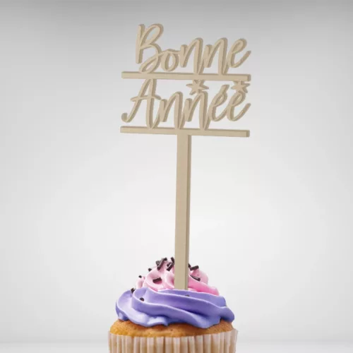 Personnalisez le sommet de votre gâteau avec ce Cake Topper Bonne Année