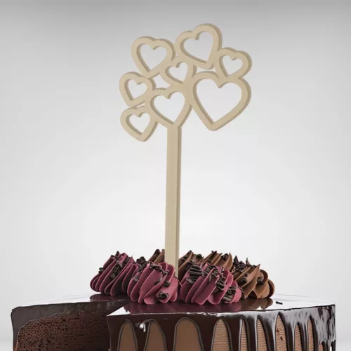 Personnalisez le sommet de votre gâteau avec ce Cake Topper Cœurs