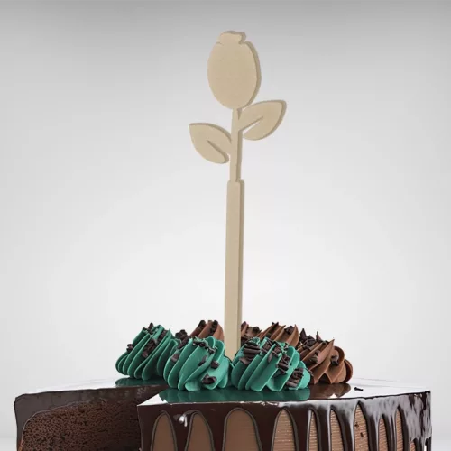 Personnalisez le sommet de votre gâteau avec ce Cake Topper Fleur Tulipe