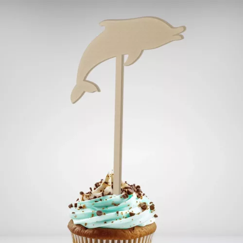 Cake topper Dauphin Animal made in France, livraison gratuite - Embellissez vos gâteaux avec style !