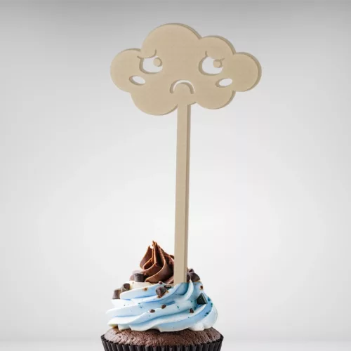 Personnalisez le sommet de votre gâteau avec ce Cake Topper Kawaï Triste