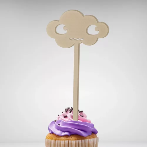 Personnalisez le sommet de votre gâteau avec ce Cake Topper Kawaii Peureux