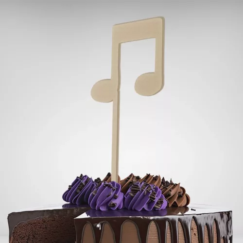 Cake topper Musique Double Croche made in France, livraison gratuite - Embellissez vos gâteaux avec style !