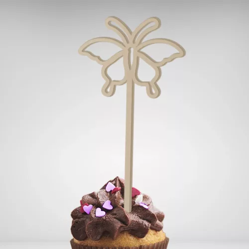 Cake topper Papillon Animal made in France, livraison gratuite - Embellissez vos gâteaux avec style !