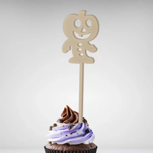 Découvrez mon cake topper Bonhomme Citrouille pour Halloween!