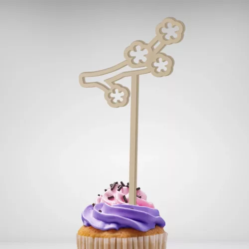 Cake topper Branche de Fleurs made in France, livraison gratuite - Embellissez vos gâteaux avec style !