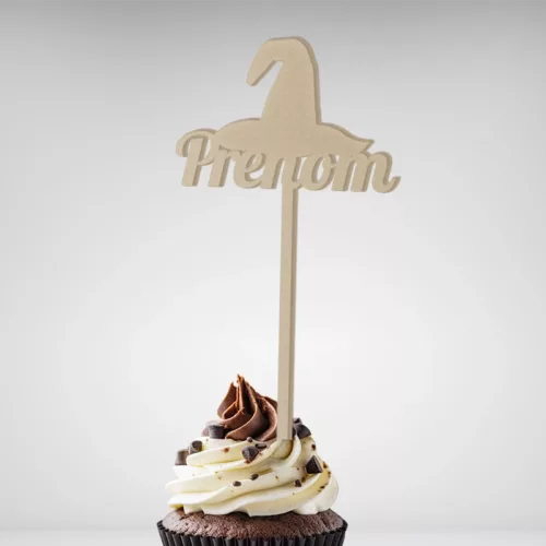 Découvrez mon cake topper Chapeau de Sorcier personnalisable pour Halloween!