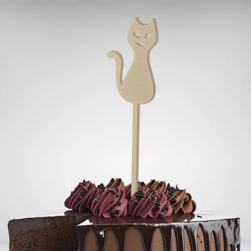 Découvrez mon cake topper Chat Fête d'Halloween pour Halloween!