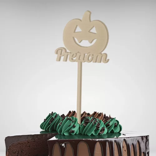 Découvrez mon cake topper Citrouille personnalisable pour Halloween!