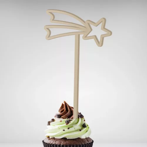 Cake topper Etoile Filante made in France, livraison gratuite - Embellissez vos gâteaux avec style !