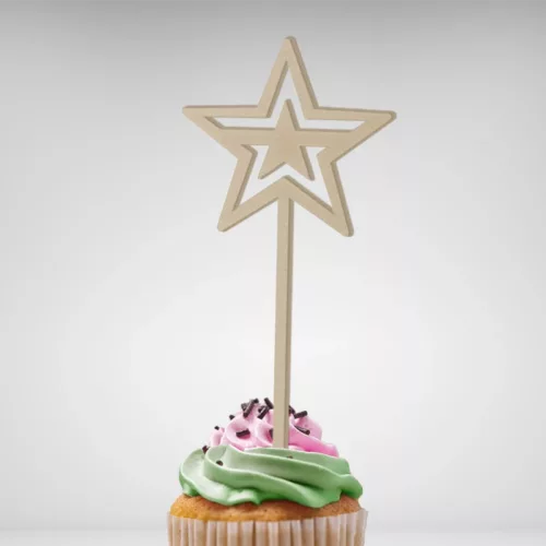 Cake topper Etoile Star made in France, livraison gratuite - Embellissez vos gâteaux avec style !