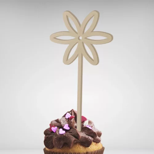 Cake topper Fleur Déco made in France, livraison gratuite - Embellissez vos gâteaux avec style !