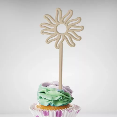 Cake topper Soleil made in France, livraison gratuite - Embellissez vos gâteaux avec style !