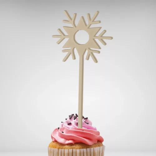 Cake Topper Flocon de Noël spécial Noël, parfait pour sublimer vos gâteaux de fête.