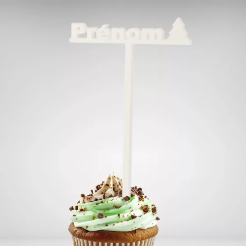 Cake Topper Prénom Sapin spécial Noël, parfait pour sublimer vos gâteaux de fête.