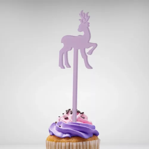 Cake Topper Renne spécial Noël, parfait pour sublimer vos gâteaux de fête.