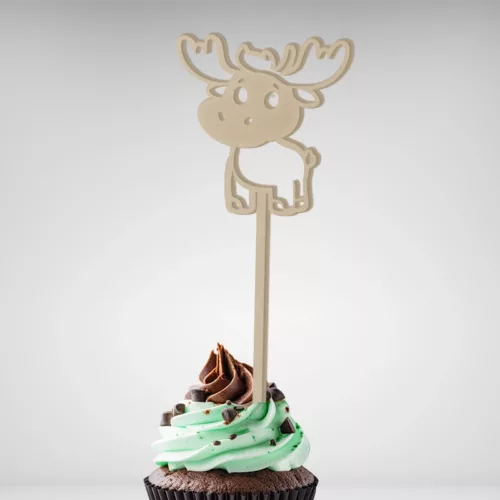 Cake Topper Renne de Noël spécial Noël, parfait pour sublimer vos gâteaux de fête.