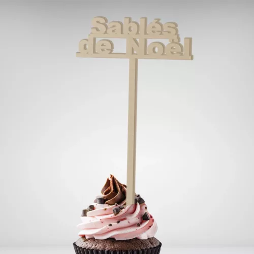 Cake Topper Sablés de Noël spécial Noël, parfait pour sublimer vos gâteaux de fête.