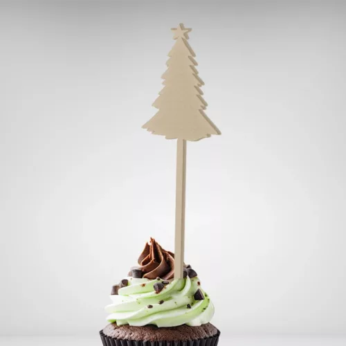 Cake Topper Sapin de Noël Etoile spécial Noël, parfait pour sublimer vos gâteaux de fête.