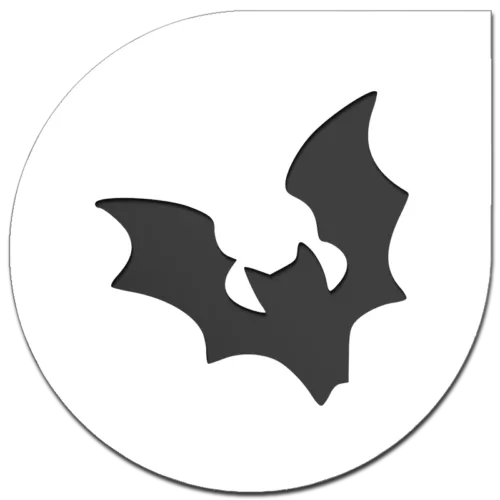 Pochoir Chauve Souris pour tatouages temporaires spécial Halloween! Faciles à appliquer et à enlever.