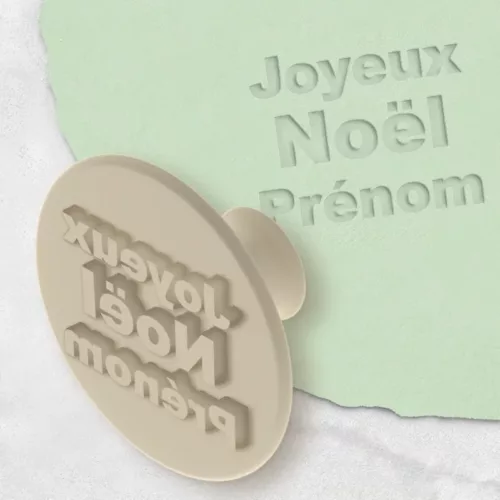 Tampon Joyeux Noël Prénom spécial Noël pour des biscuits festifs uniques ! Livraison gratuite