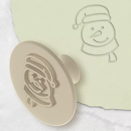 Tampon Tête de Bonhomme de Neige spécial Noël pour des biscuits festifs uniques ! Livraison gratuite